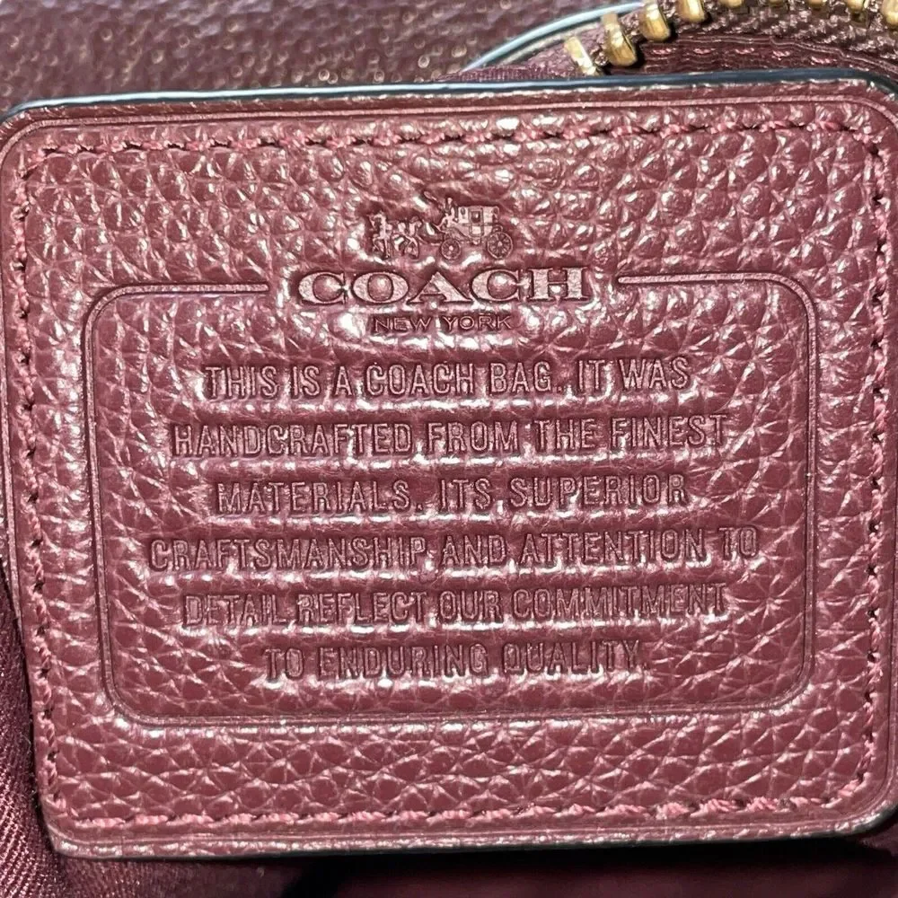 COACH F38259 LEATHER‎ HARLEY HOBO SHOULDER BAG Oxblood Burgundy Color Crossbody